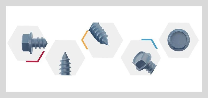 hex washer head sheet metal screws types