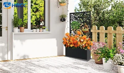 Kaxxa tal-Planter tal-Metall bil-Trellis: Durabbli, kollha - f '- Soluzzjoni ...